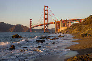 Golden Gate Bridge, som den ser ud, når det ikke er tåget